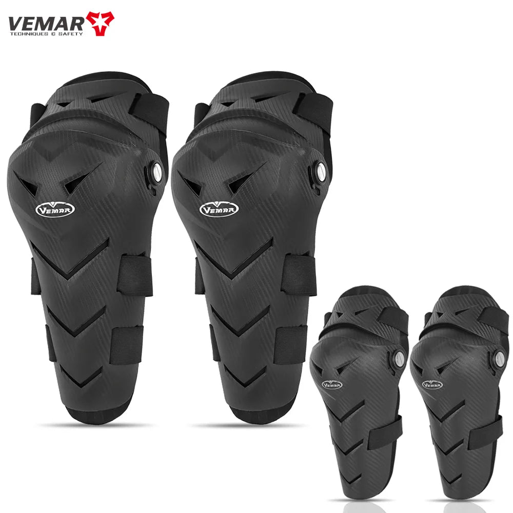 Vemar 4Pcs Motocross Knee Pads Elbow Pads Moto Protection Riding Elbow Guard Motorcycle Motorbike Off-road Racing MTB Knee Pads