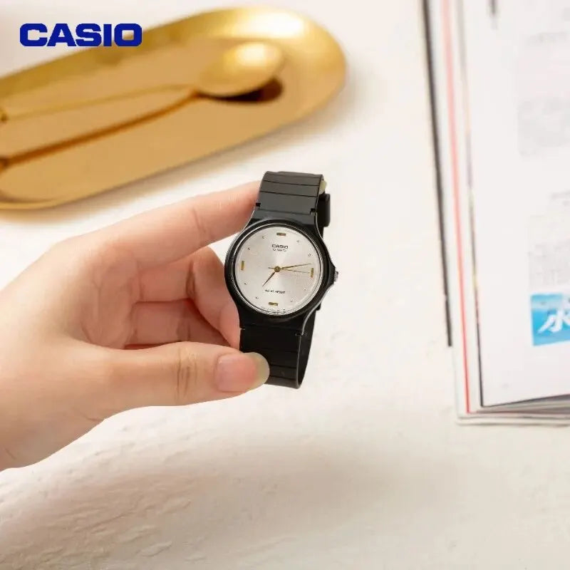 Casio Watch MQ-24 MQ-76 Series Fashion Diamond Face Resin Dimple Large Dial Small Disk Charming Unisex Student Men's Watch