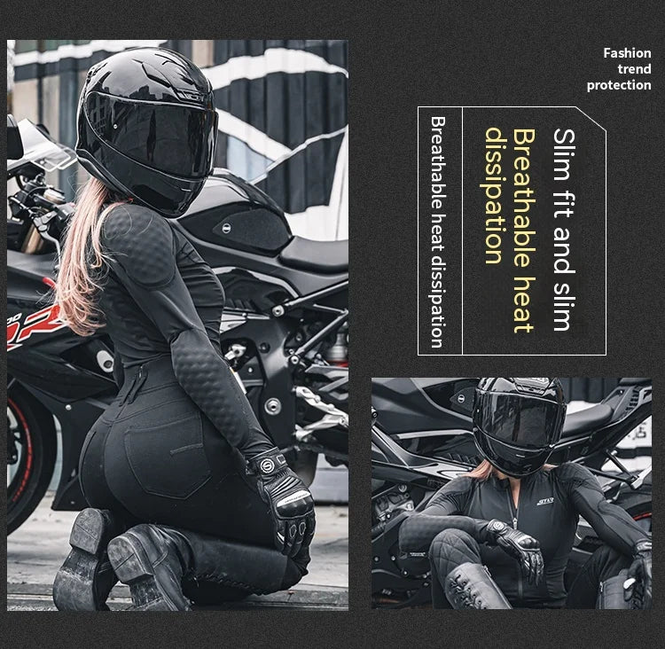 Women Motorcycle Jacket CE Approved Motorcycle Body Armor Summer Downhill Motorbike Protection Moto Racing Jacket Clothing