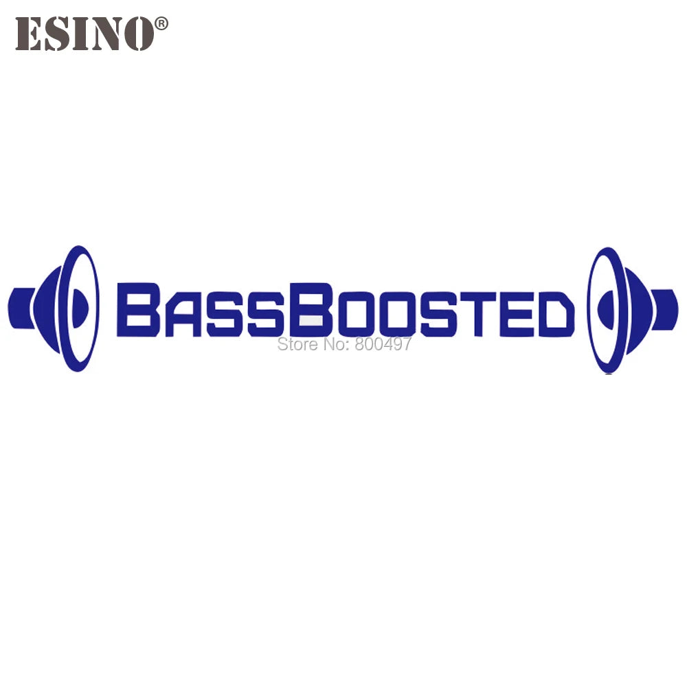 Car Styling Funny BassBoosted Bass Boosted Car Vinyl Decal Body Stickers PVC Carving Vinyl Decal Car Accessory