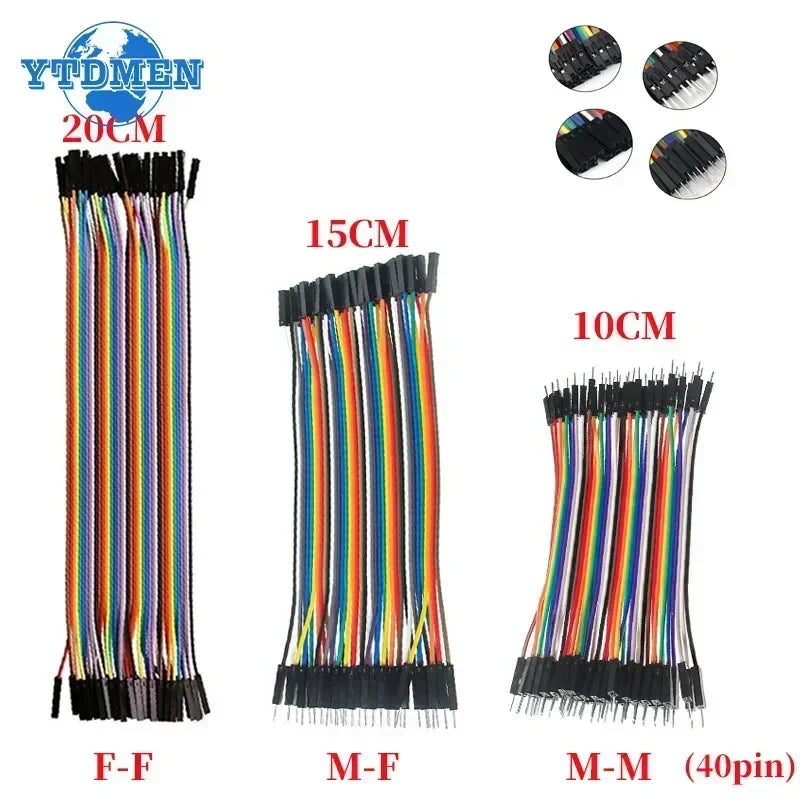 Dupont Line 10/15/20CM 40Pin Male To Male + Male To Female and Female To Female Jumper Wire Dupont Cable for Arduino DIY KIT