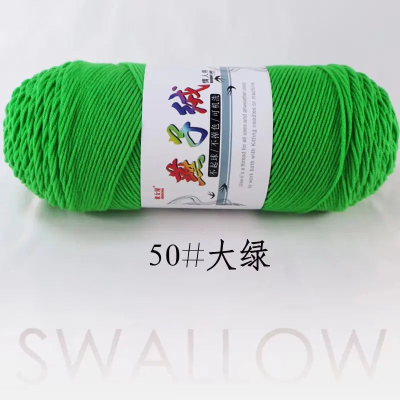 1Pc 200g Milk Cotton yarn for hand knitting Acrylic Crocheting Thread Yarn Crochet Doll sweater bag blanket slipper