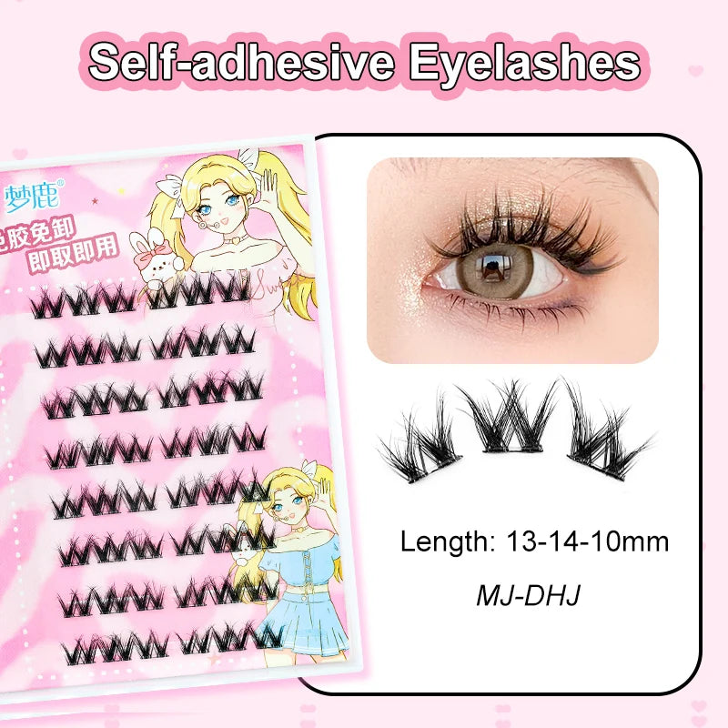 Self Adhesive Eyelashes Cluster Lashes No Glue Individual Lashes  Soft  Idol Lash Clusters Reusable Self Adhesive Lashes