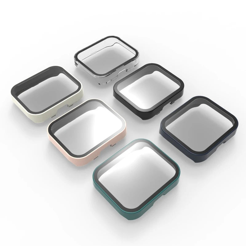 Glass Case for Amazfit Bip 5 Hard PC All-around Bumper Protective Cover Screen Protector for Amazfit Bip5 Accessories