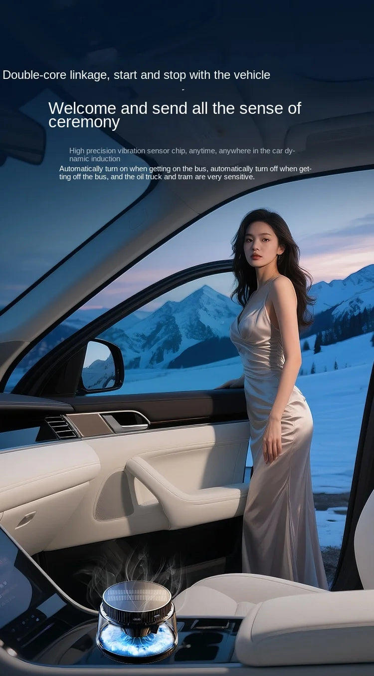 New High-end Cloud Car Solar Aromatherapy Light Luxury New Lasting Fragrance Men's Car Perfume Fog