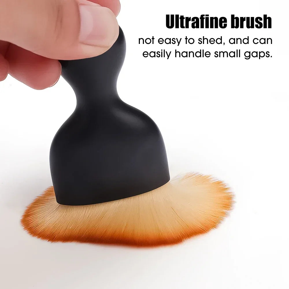 Car Vent Cleaning Soft Brush with Casing Car Interior Cleaning Tool Artificial Car Brush Crevice Dusting Detailing