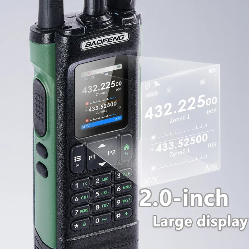 Baofeng UV 32 Walkie Talkie 10W GPS Bluetooth Programming Wireless Copy Frequency Multi Band USB-C FM AM Ham Radio Updated UV25M