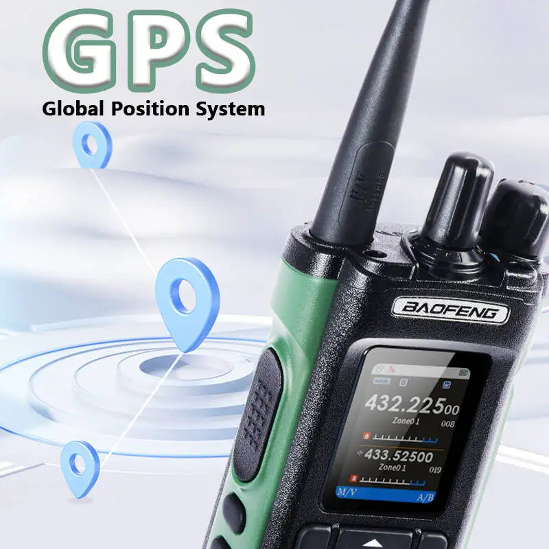Baofeng UV 32 Walkie Talkie 10W GPS Bluetooth Programming Wireless Copy Frequency Multi Band USB-C FM AM Ham Radio Updated UV25M