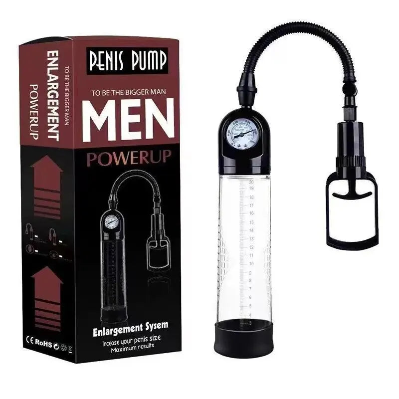 Male Manual Penis Pump Penis Enlarger Negative Pressure Vacuum Pump Big Dick Erection Enhancement Trainer Equipment Adult SexToy