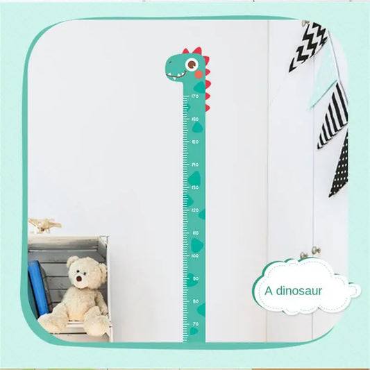 Cartoon Animals Height Measure Wall Sticker Giraffe Wallpaper For Kids Room Nursery Child Growth Ruler Growth Chart