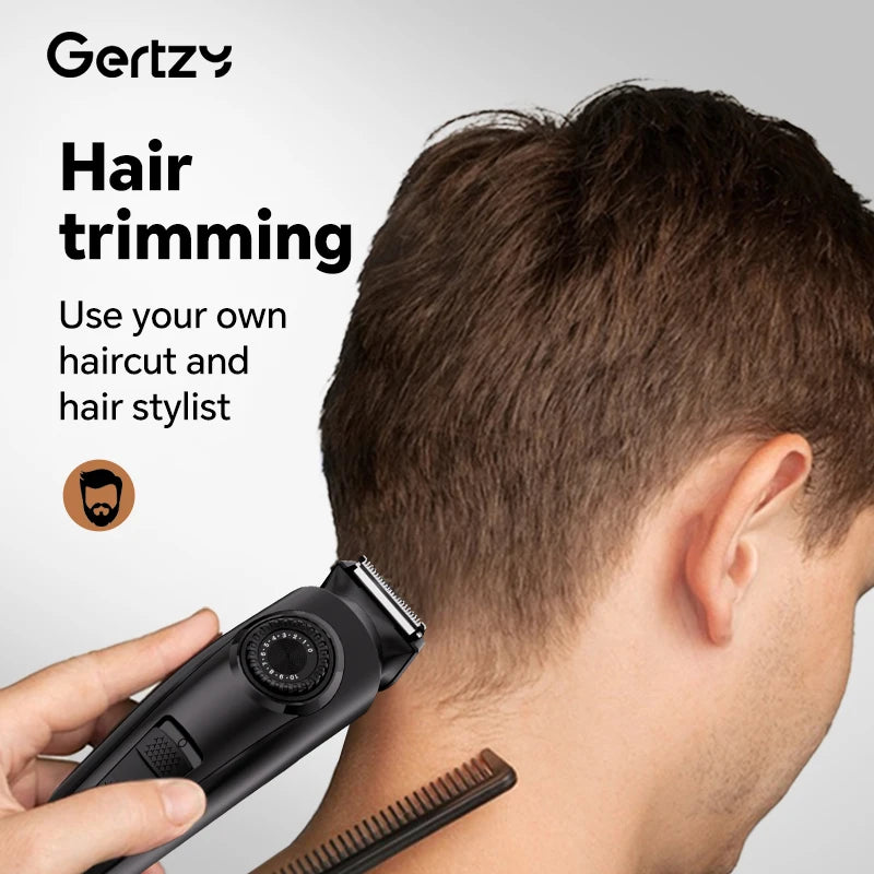 Electric hair clipper kit with digital display, USB rechargeable, multifunctional for home and travel, low voltage operation