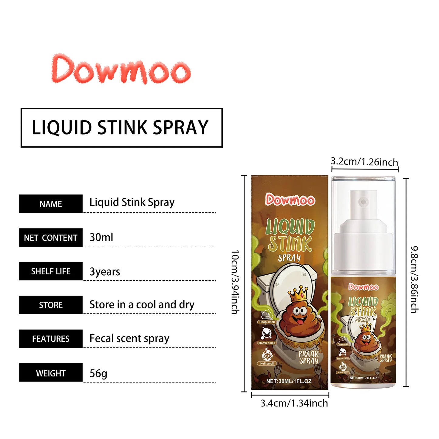 Stink Spray Quickly Give off Strong Odor Create Entertainment Atmosphere Fun Prank Party Exclusive Prop Spoof Stink Liquid Spray