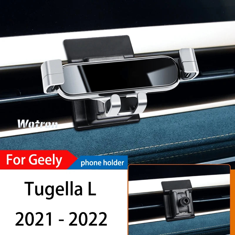 Car Phone Holder For GEEly Tugella 2019-2022 GPS Special Gravity Navigation Mobile Bracket 360 Degree Rotating Stand Accessories