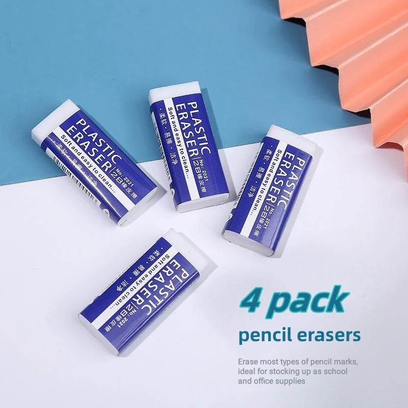 Soft 2B Eraser White Made in China, PVC Plastic Rubber Pencil Eraser Students Drawing Tool, Sketches Paintings Fine Arts Eraser