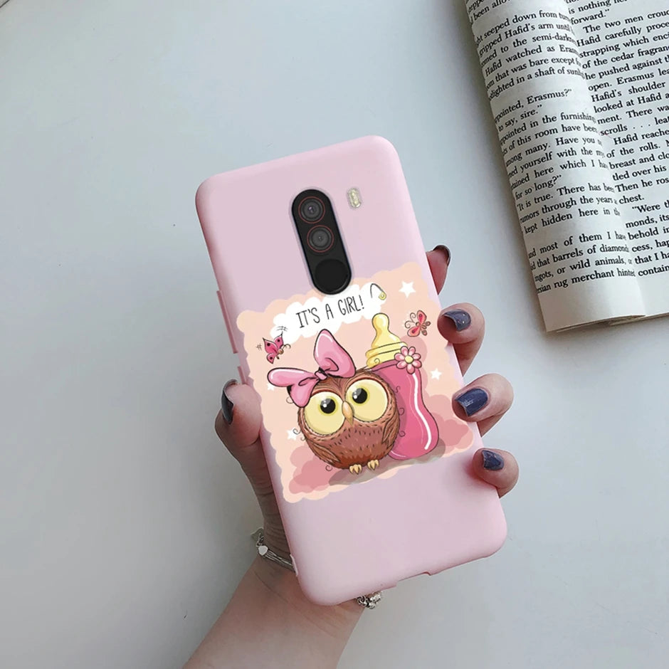 For xiaomi Pocophone F1 Case for xiaomi Poco F1 Case Silicone Soft TPU Phone Cases for PocoF1 Back Cover Heart Butterfly Bumper
