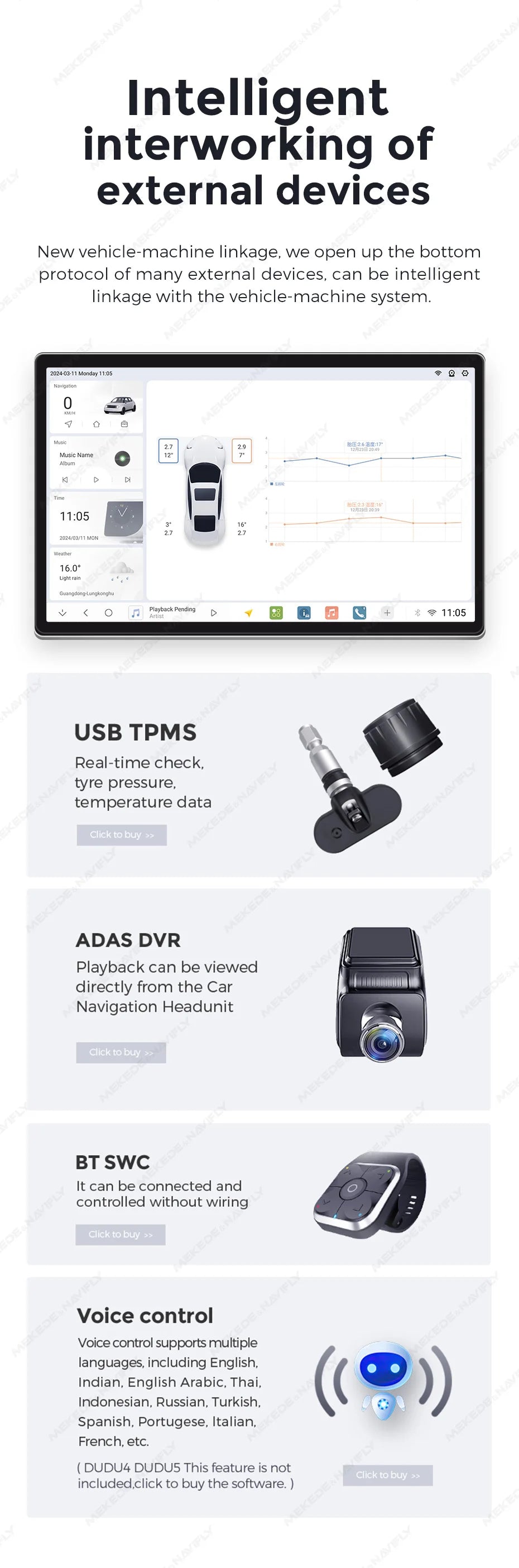 DUDUAUTO 9.5/10.36inch DUDU7 Android 13 Universal Carplay Multimedia Car Radio WIFI DSP TDA7708 12+512G Android-Auto Carplay