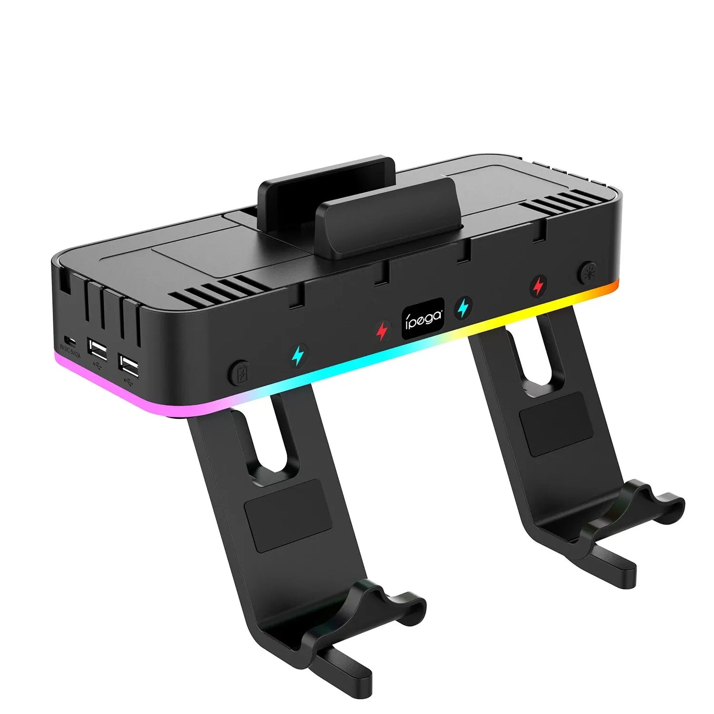 IPEGA PG-SW107 RGB Switch Wall Mount with Joy-Con Charger, Switch Holder for Nintendo Switch / OLED with Switch Organizer