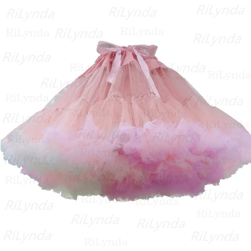 White Black Crinoline Underskirt Skirt 2-layers Of Lace Petticoat Women Fluffy Tutu Skirt For Mini Skirt Rock Ladies Club Outfit