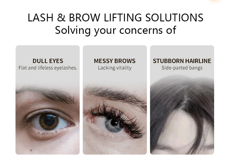 0.34 oz Keratin Eyelash and Eyebrow Lift Set - Durable, Gentle, and Odorless Formula, Get Salon Quality Eyelashes and Eyebrows