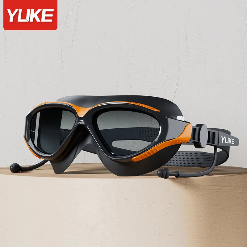 Adult Swimming Goggles Anti Fog Waterproof UV Protection Wide View Swim Glasses for Men Women Professional