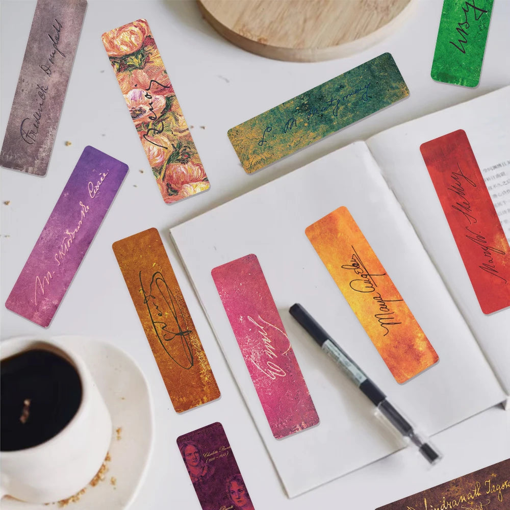 30PCS Celebrity Manuscripts, Bookmarks, Personalized and niche Decorations, Student Books, Page Annotations, Bookmarks, Gifts