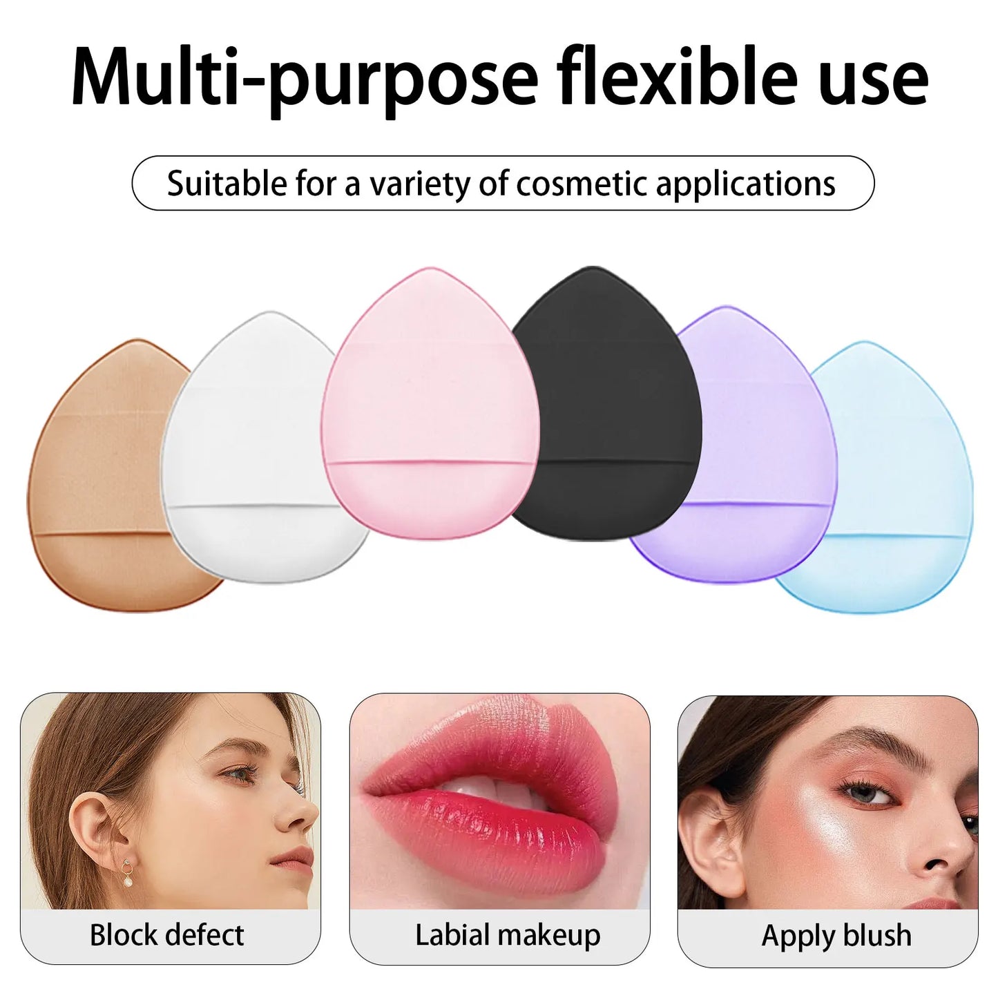 1pc Soft Make up brushes Foundation Powder blusher blending contour Professional High quality with powder puff with 6 fingers