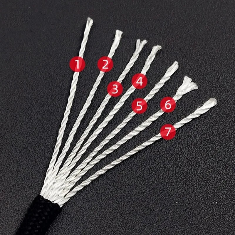 550 Paracord 5 15 30 M Dia.4mm 7-Cores Cord Parachute Rope Camping Accessories Outdoor Lanyard For Hiking Survival