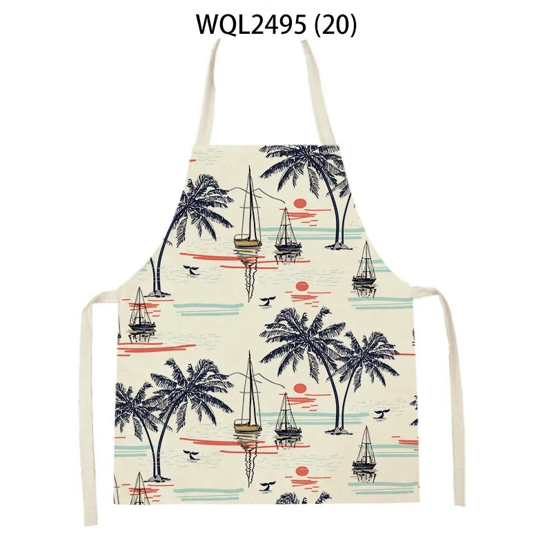 Plant Apron Kids Apron Kitchen Household Item Aprons Adult Hair Pinafore Custom Logo Kitchen Supplie Tablier Aprons 55-68cm