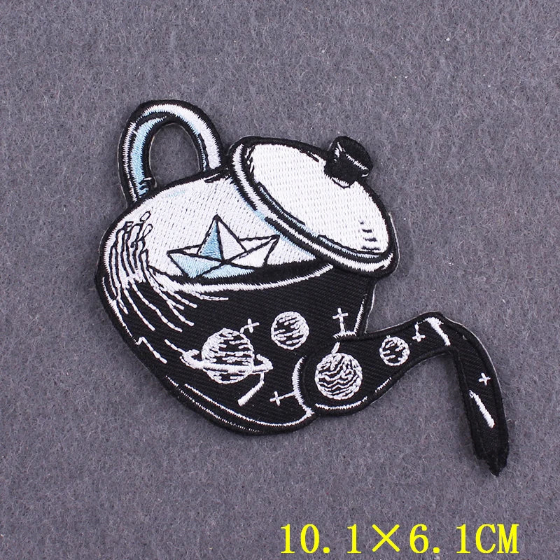 Hiking Adventure Patches For Clothing Stickers DIY Hook Loop Badges Camping Embroidery Patch Iron On Patches On Clothes Stripes