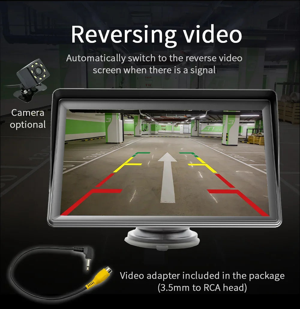 7 inch CarPlay Car Monitor Wireless Android-Auto Bluetooth FM Transmitter Buckup Camera Display USB HD MP5 Video Player