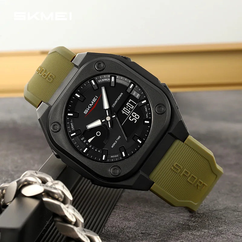 SKMEI 2328 New Original Sports Digital Electronic Watch Dual Display Multi Functional Men's Waterproof Clock relógios masculino