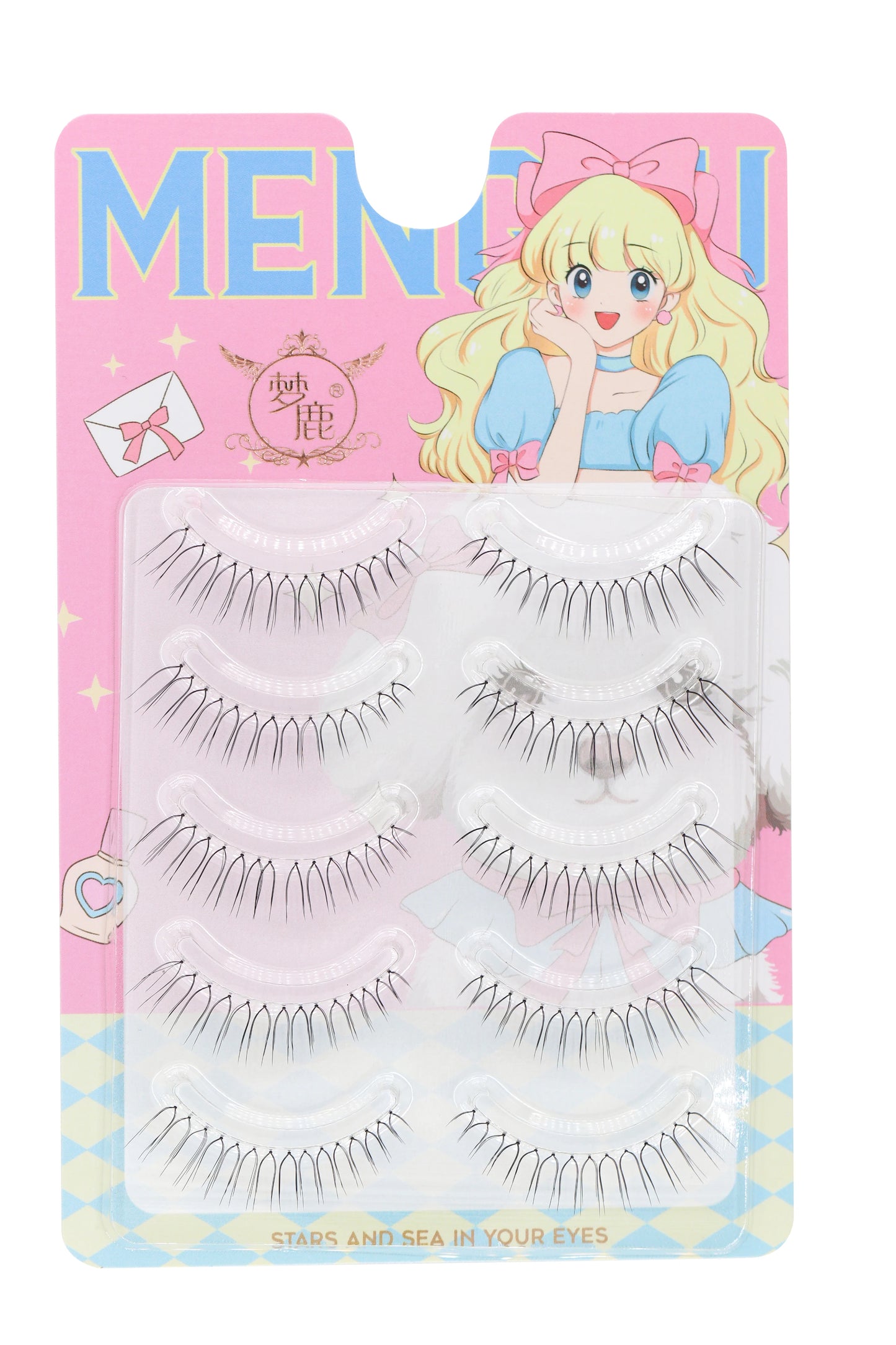 Dream Deer False Eyelashes A Type Eyelashes Upgraded Lash V-shaped 0.14mm Transparent Stem Soft Natural Eye Lashes Mink