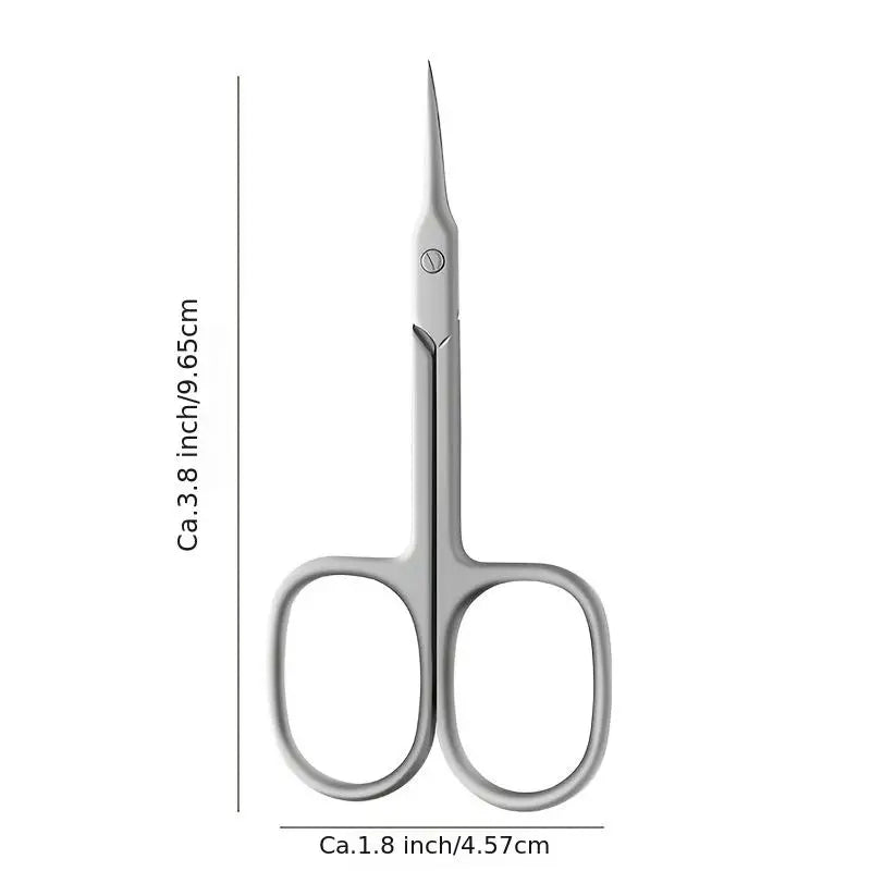Precision Stainless Steel Cuticle Scissors - Thin Blade Nail Clippers for Manicure and Eyebrow Trimming - Dead Skin Remover