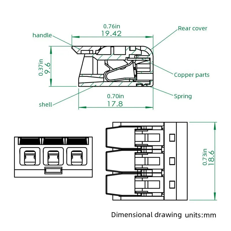 30 Pcs 32A Wire Connectors Compact Splice Connectors Quick Cable Connectors Light Terminal Connections