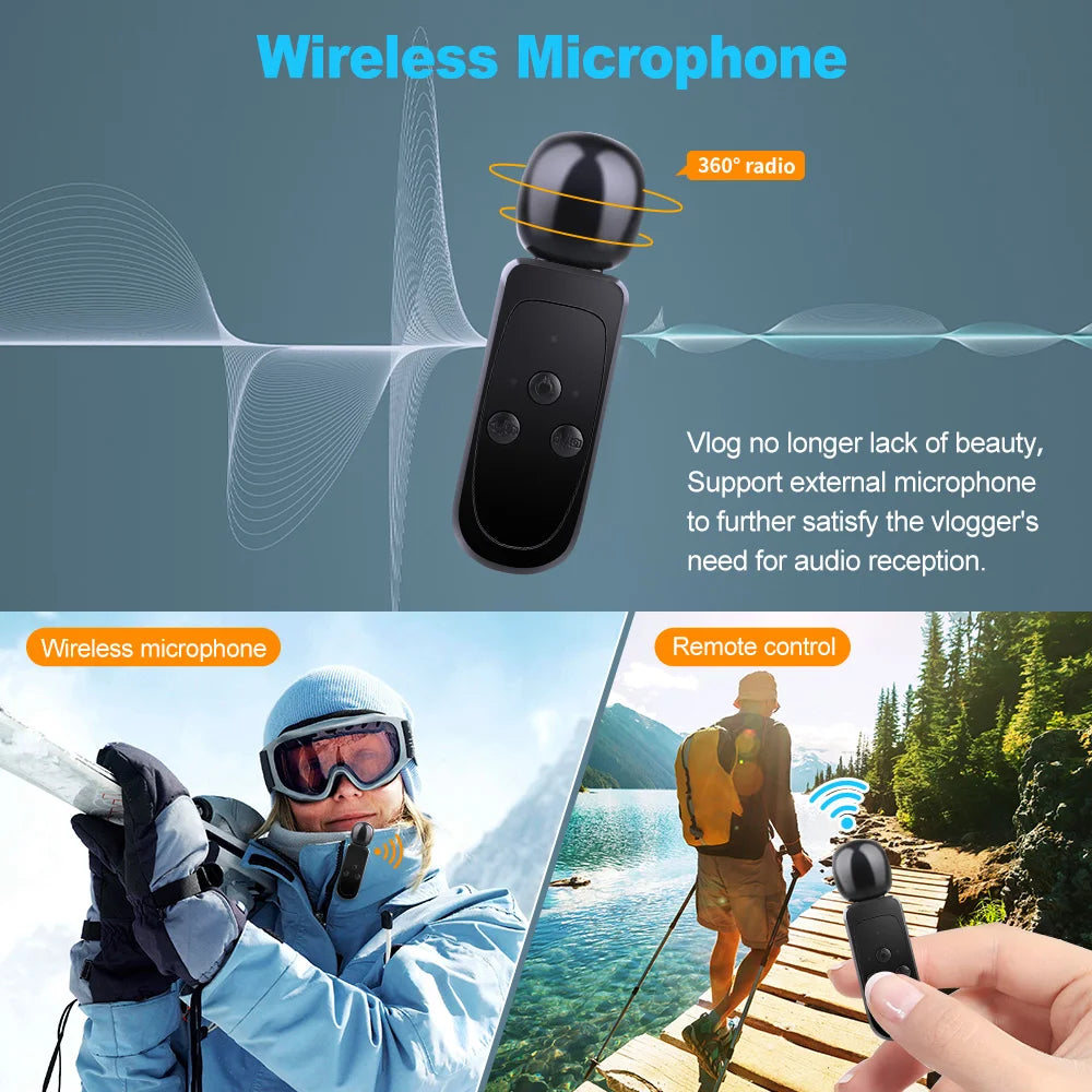 5K Action Camera 4K60FPS Dual IPS Touch LCD WiFi 170° DVR Action Cam 30M Waterproof 5X Zoom Sports Camera With Remote Control