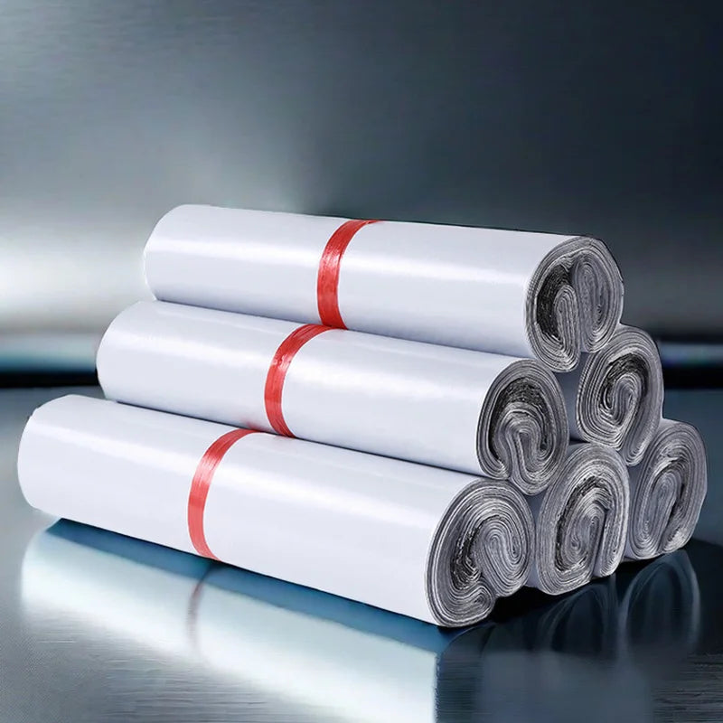 50pcs/Lots White Courier Bag Express Envelope Storage Bags Mail Bag Mailing Bags Self Adhesive Seal Plastic Packaging