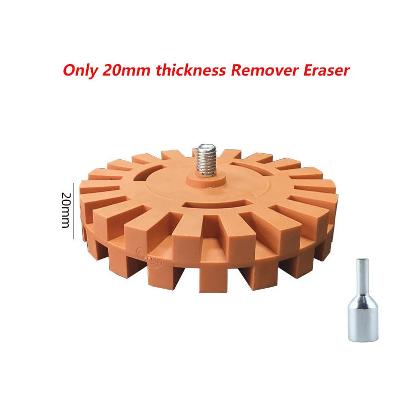 Car Pneumatic Rubber Eraser Wheel Pad Disk Decal Remover Eraser Wheel Auto Glue Sticker Paint Cleaner Car Polish Auxiliary Tool