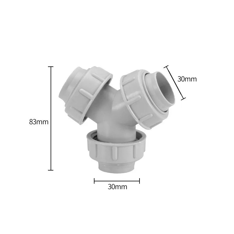 Sink Drain Pipe Adapter Y Shaped Basin Sewer Branch Connector Overflow Tube Thread Hose Joint for Kitchen Bathroom Accessories