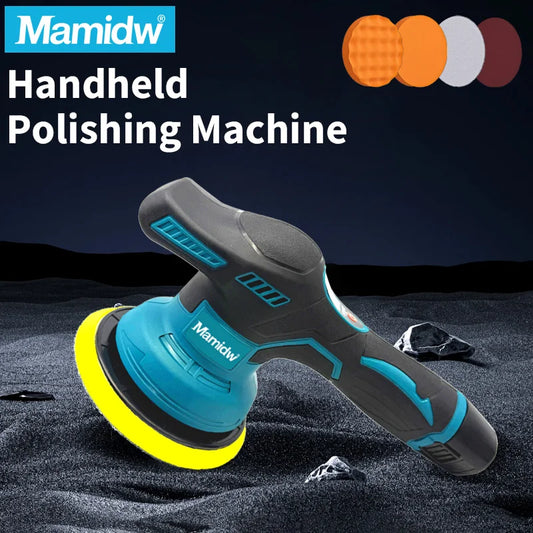 Mamidw Cordless Electric Polisher 8 Gears Digital Display Car Waxing Polishing Machine For Makita 12v pin Power Tools