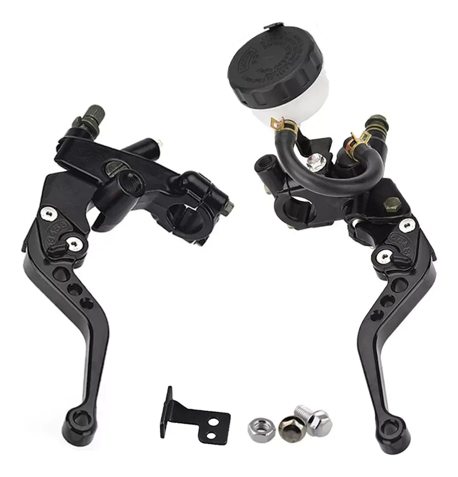 Universal CNC Motorcycle Adjustable Clutch Brake Master Cylinder Reservoir Levers Kit for Yamaha Kawasaki 7/8" 22mm Handlebar
