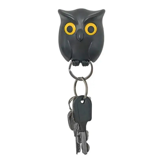 Scary Night Owl Magnetic Key Hooks Adhesive Hold Keychain Key Hanger Will Open Eyes Wall Decorative Hook For Kitchen Home