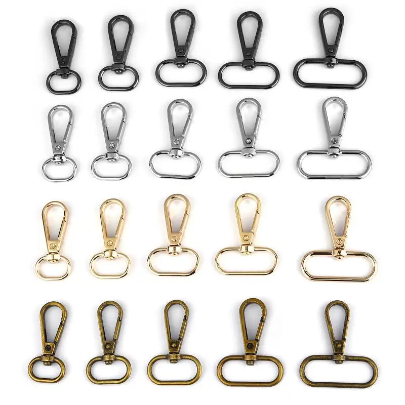 5pcs 1.6/2/2.5/3.2/3.5cm Metal Bags Strap Buckles Lobster Clasp Collar Carabiner Snap Hook DIY KeyChain Bag Part Accessories