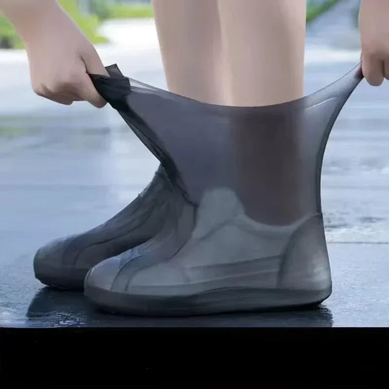 Latex WaterProof Shoe Covers Unisex Shoes Protectors Reusable Non-Slip Rain Boot Overshoes Walking Shoes Accessories