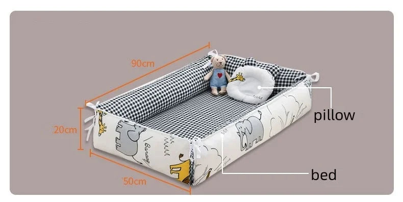 Newborn Bed Folding Baby Sleeping Nest Crib Travel Playpen Mattress Child Toddler Playpens Photography Cama Bebe with Pillow