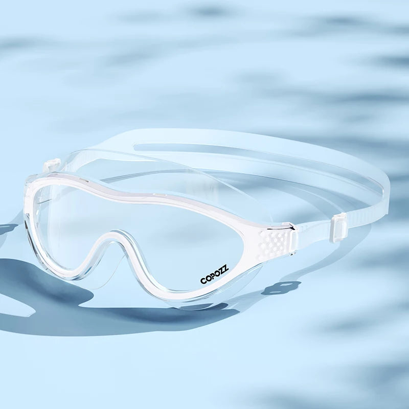 Big Frame Professional Swimming Waterproof Food Grade Silicone Glasses Swim Eyewear Anti-Fog UV Adult Men Women Diving Goggles
