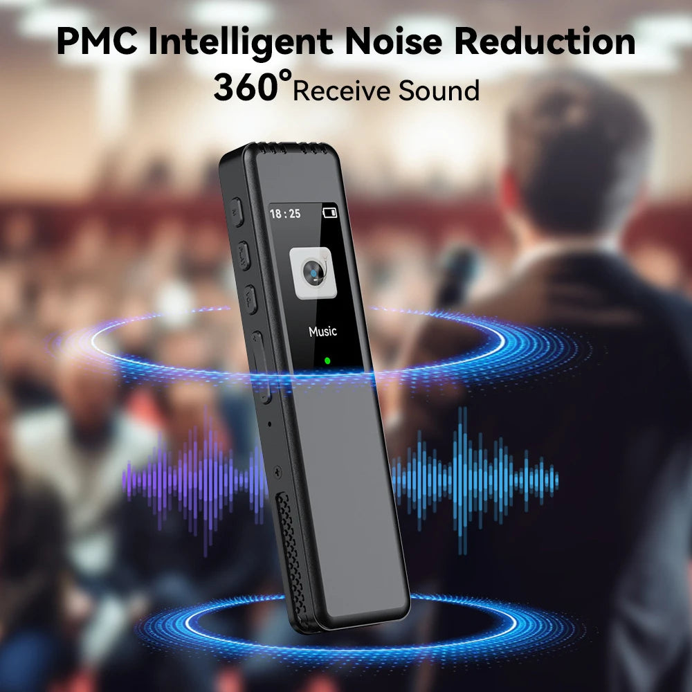 Digital Voice Recorder Up To Support 128G SD Card Portable MP3 Player Recorder With 512Kbps denoise Recording Work Interview