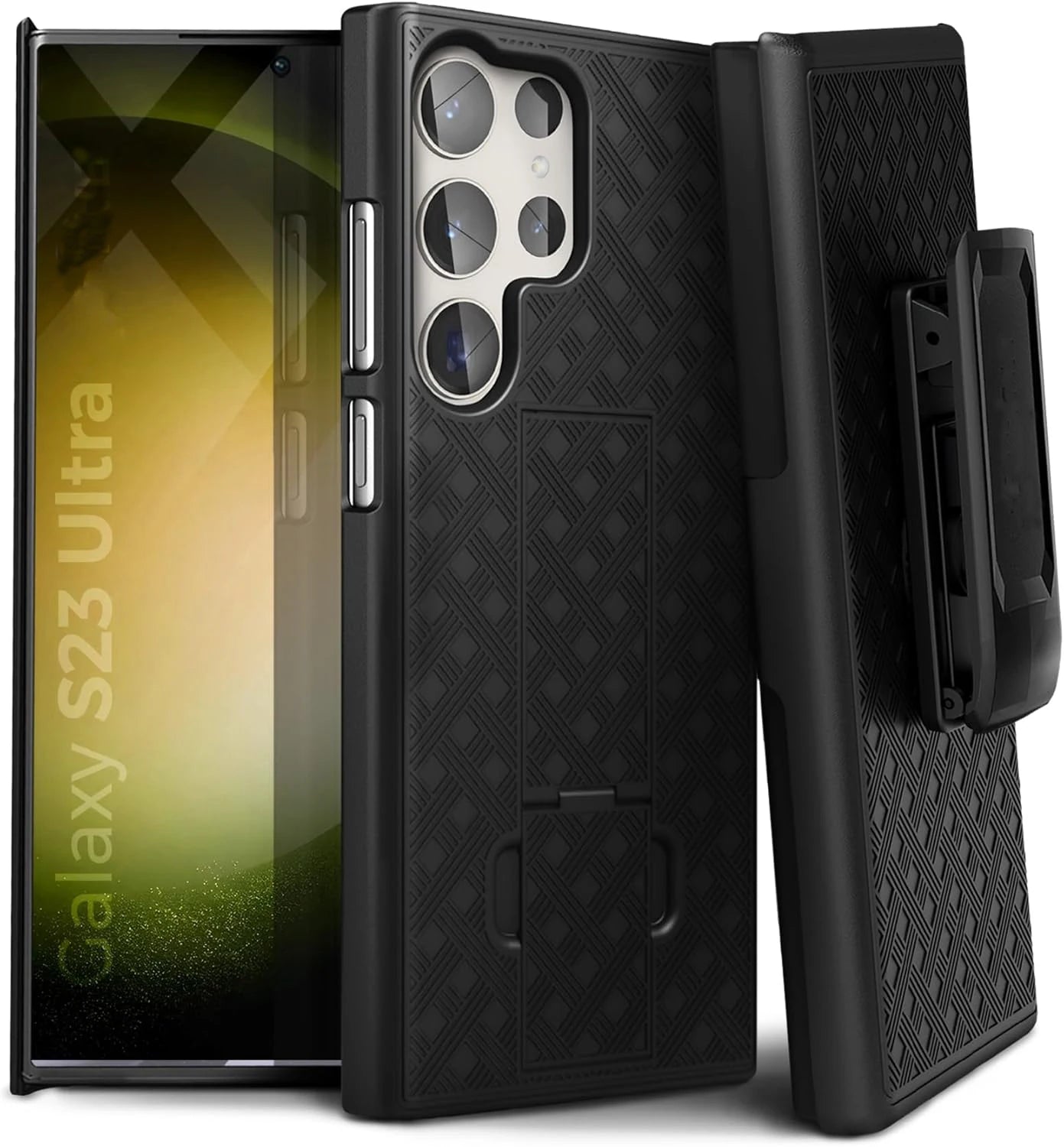 S25 Case Rugged Combo Shockproof Armor Belt Clip Holster Cover for Samsung S24 Ultra S23 S21 S22 Plus Note 20 Stand Swivel Capa