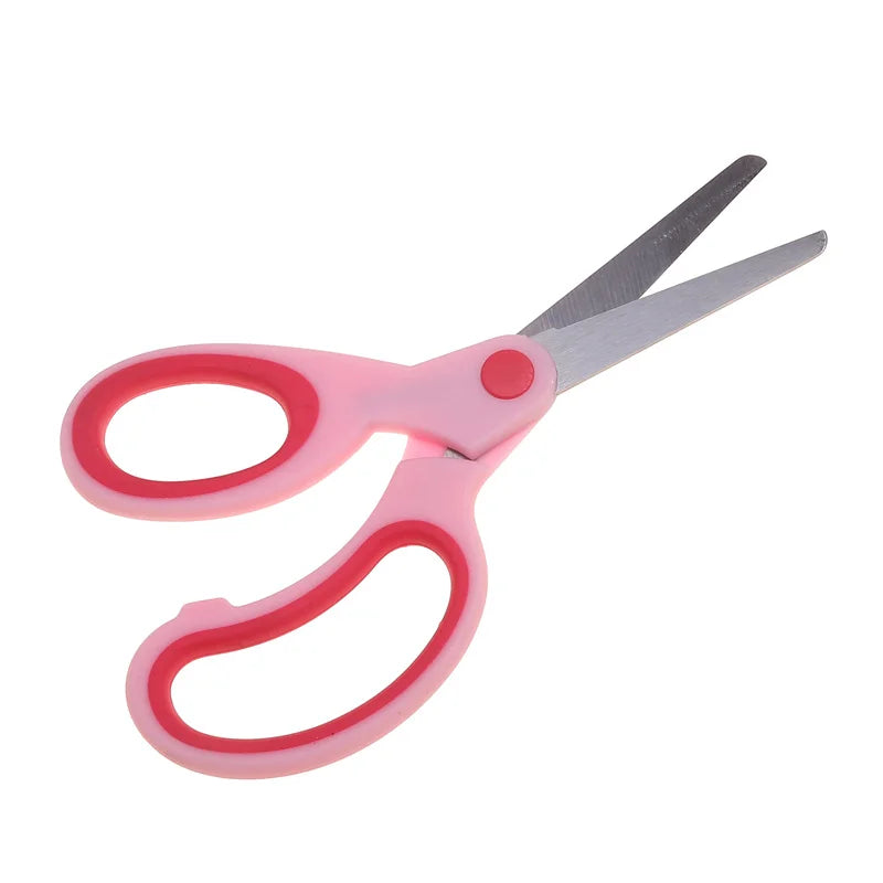Safty Scissors For Kids Student DIY Paper Children's Left-handed Scissors Scissors With Sleeve Cutting Tool Stationery
