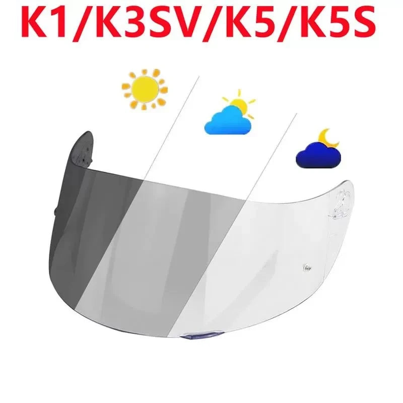 Photochromic Visor for AGV K5 K5S K5-S K3SV K3-SV K1 Helmet Glasses Screen Shield Windshield Accessories Parts Autochromic Lens