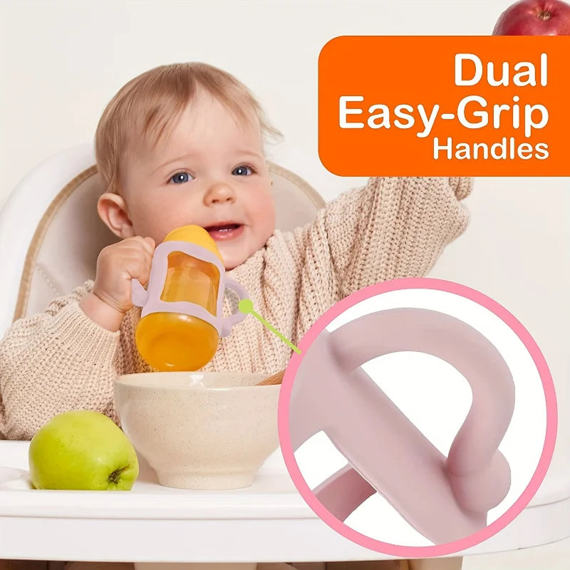 Silicone Bottle Handle For Narrow Baby Bottles, Easy Grip Handle, Can Accommodate Most Bottles - BPA-free Soft Silicone